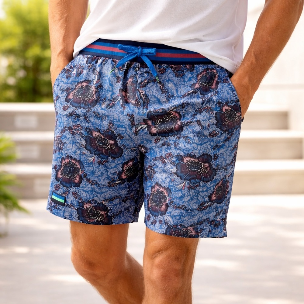 Men’s Medium Floral‎ Print Pull-On Shorts – Houston White’s Target collection